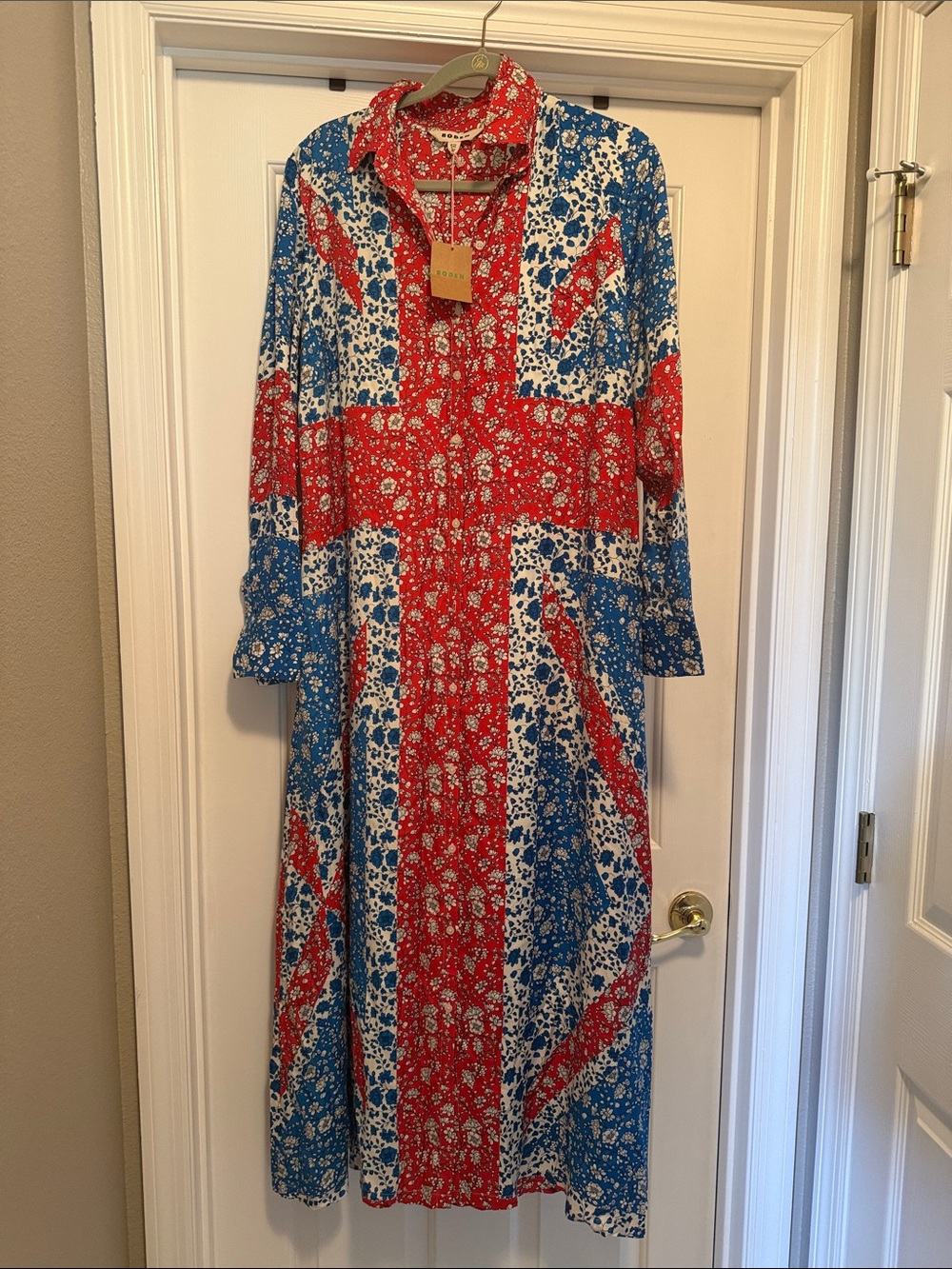 Boden Claudia Maxi Shirt Dress Union Jack